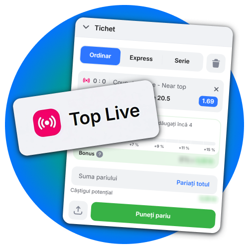 Urmărește transmisiuni în direct și plasează pariuri în aplicația 1win foarte ușor.