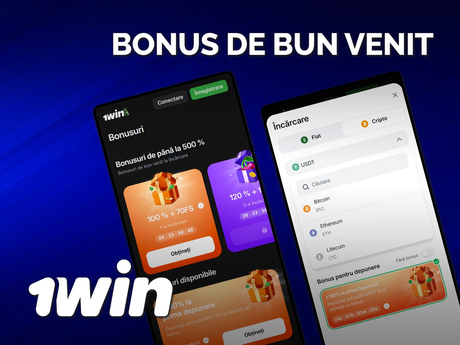 Revendică un bonus de bun venit generos direct în aplicația 1win Moldova.