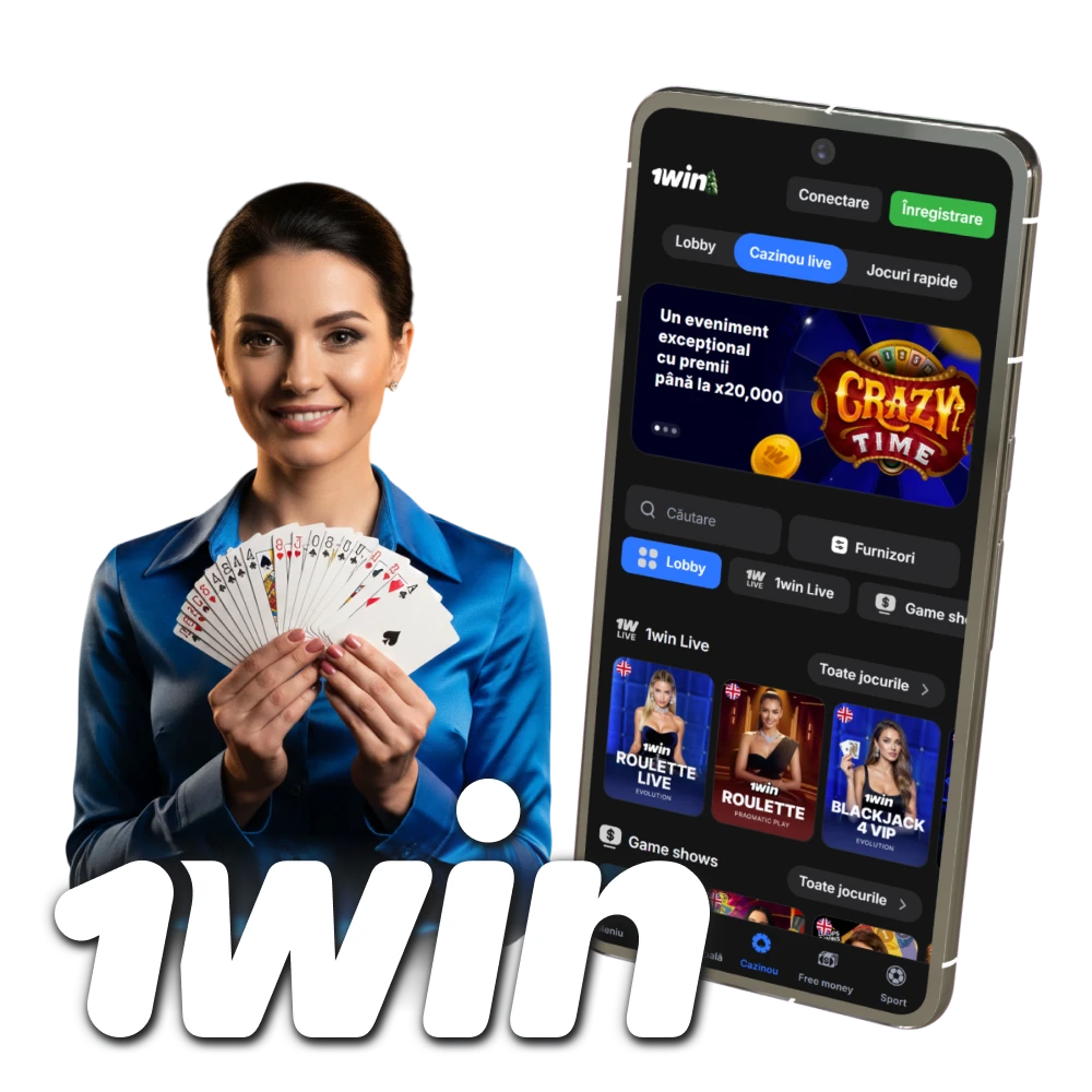 Încercați jocuri de cazino live cu dealeri la 1win Moldova.
