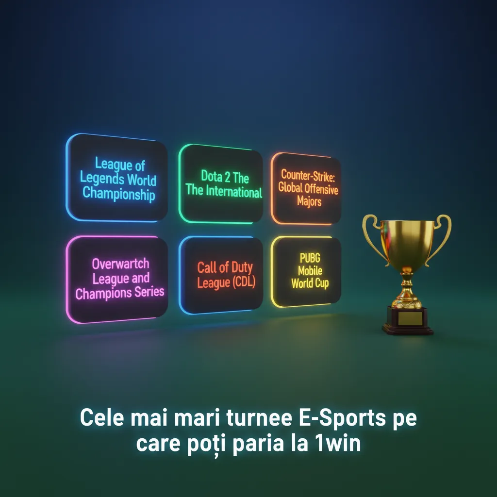 1win: turnee eSports majore pentru pariere - CS2, Dota 2, LoL, Valorant, StarCraft II, R6, MLBB; urmărește cotele live.
