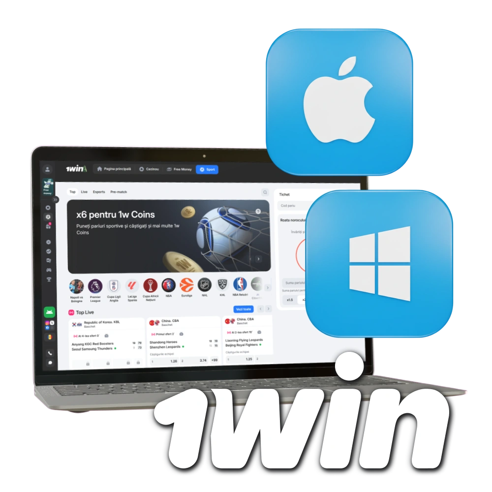 Obțineți acces rapid la pariuri prin intermediul aplicației desktop 1win Moldova.