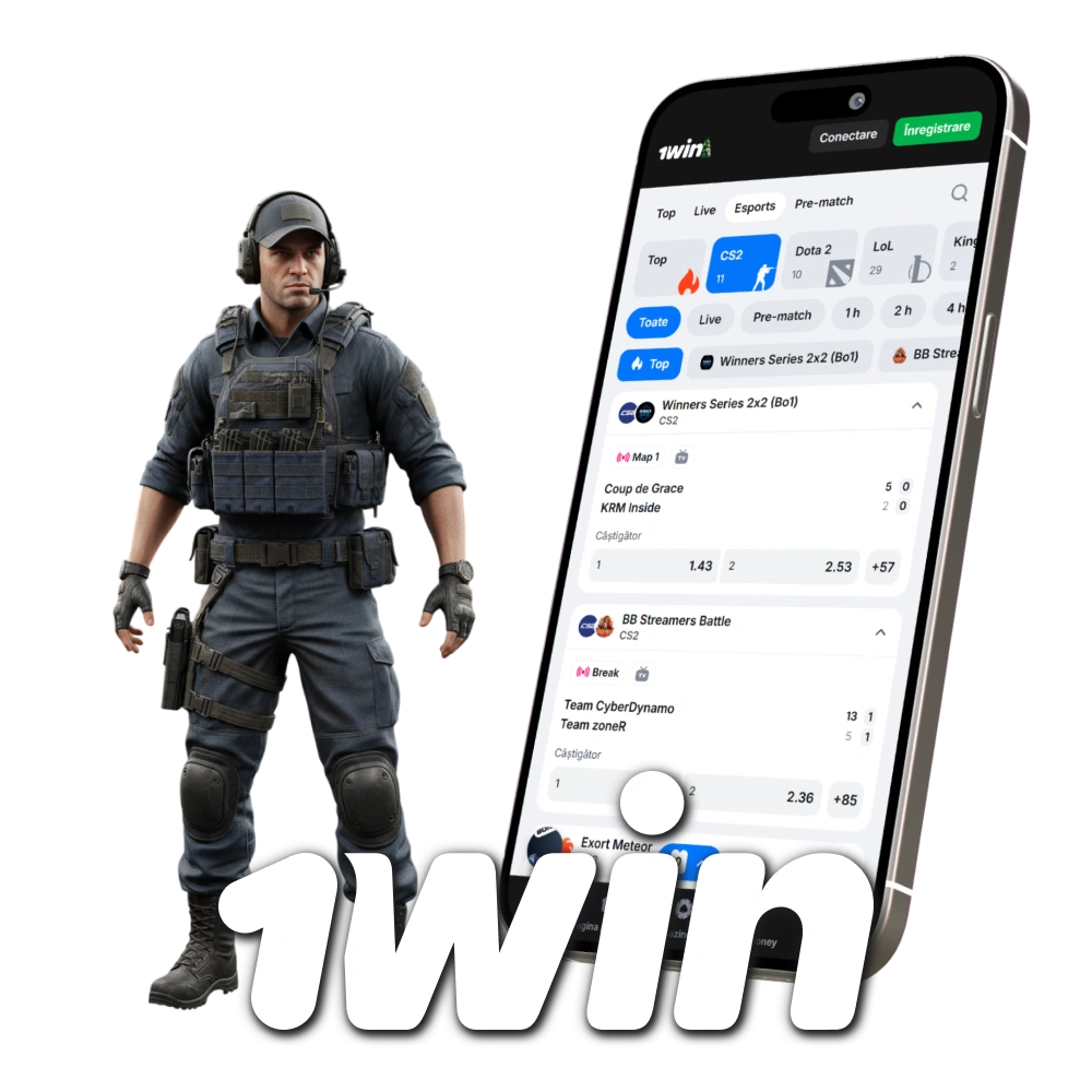 Deschide un cont 1win Moldova pentru pariuri rapide pe CS2.