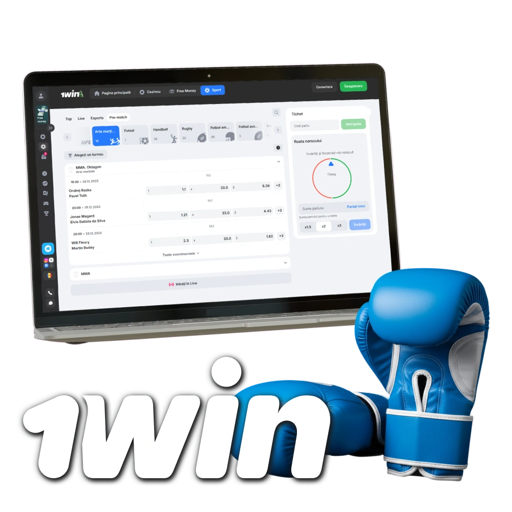 Pariați live pe Gala MMA la 1win Moldova foarte ușor.
