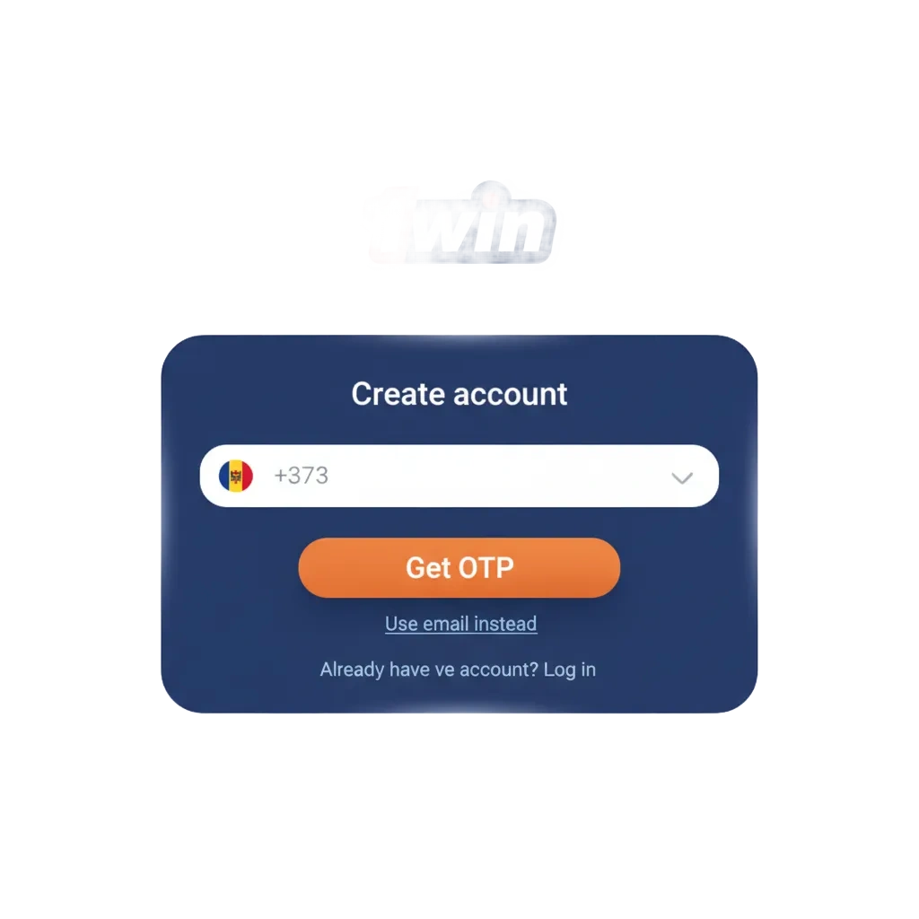 Ilustrație 1win cu pașii de înregistrare, autentificare și verificare, pariuri MDL pe site și aplicație, bonus până la 500%.