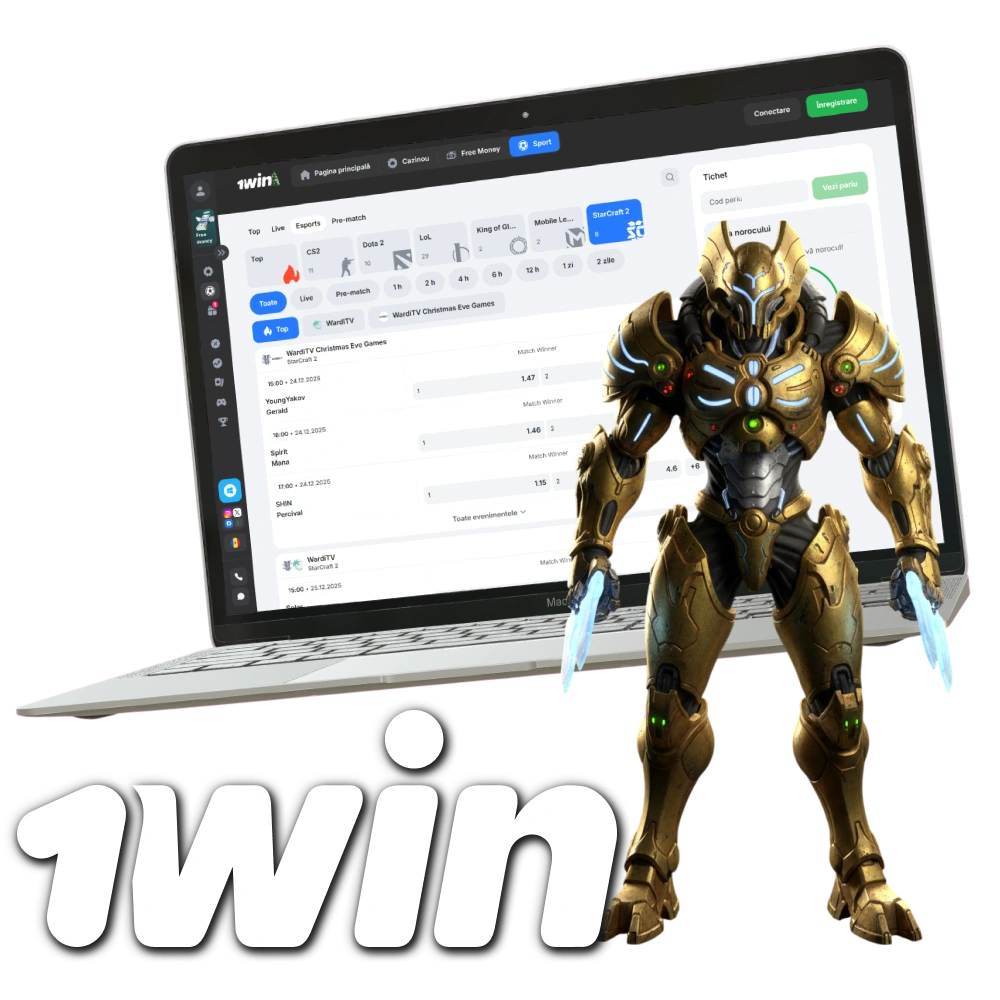 Beneficiați de bonusul 1win Moldova pentru pariurile StarCraft II.