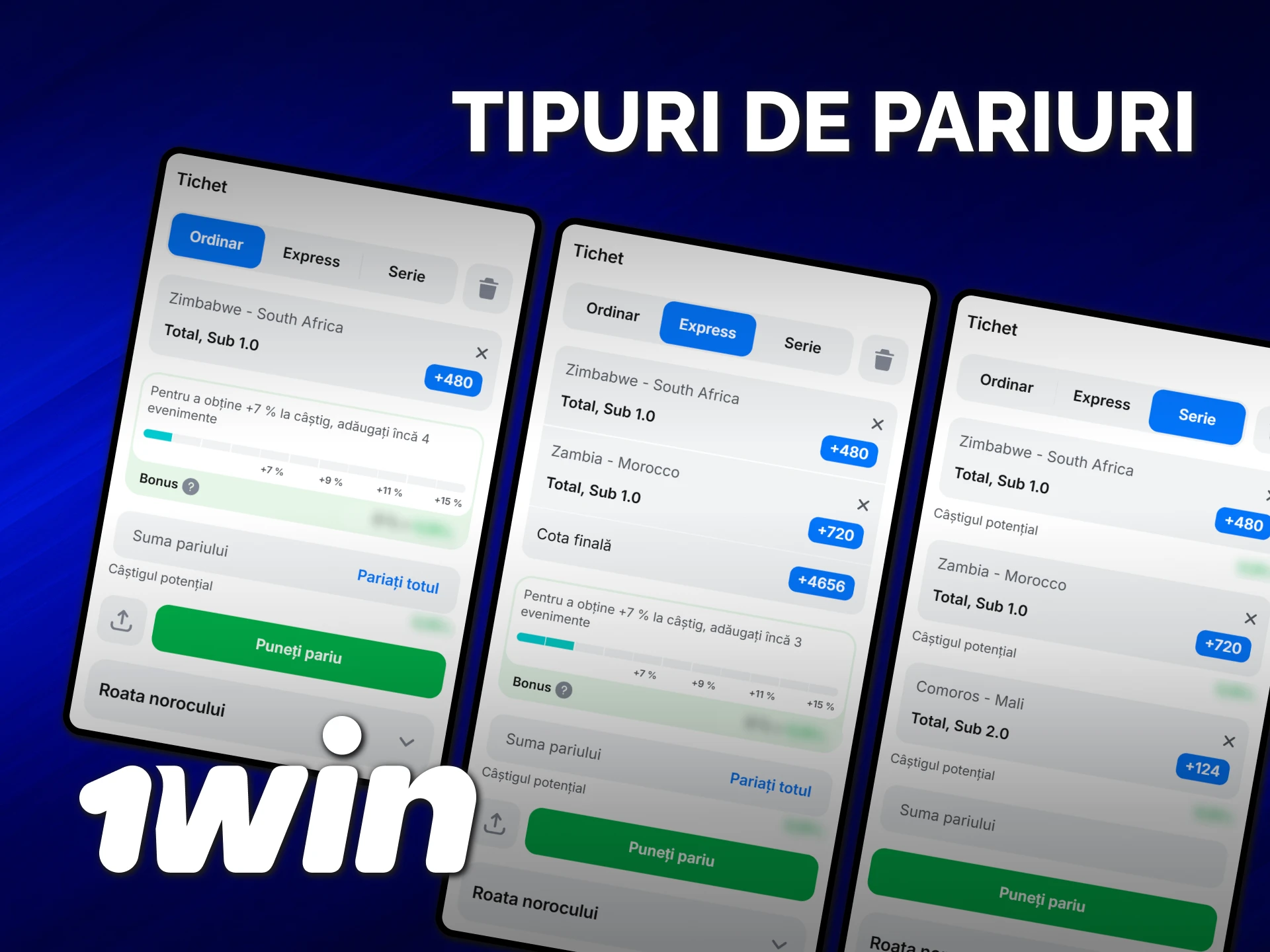 Selectează diverse tipuri de pariuri la 1win pentru a maximiza profitul tău.