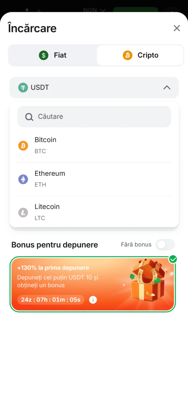 Efectuează un depozit în MDL pentru a juca Aviator la 1win.