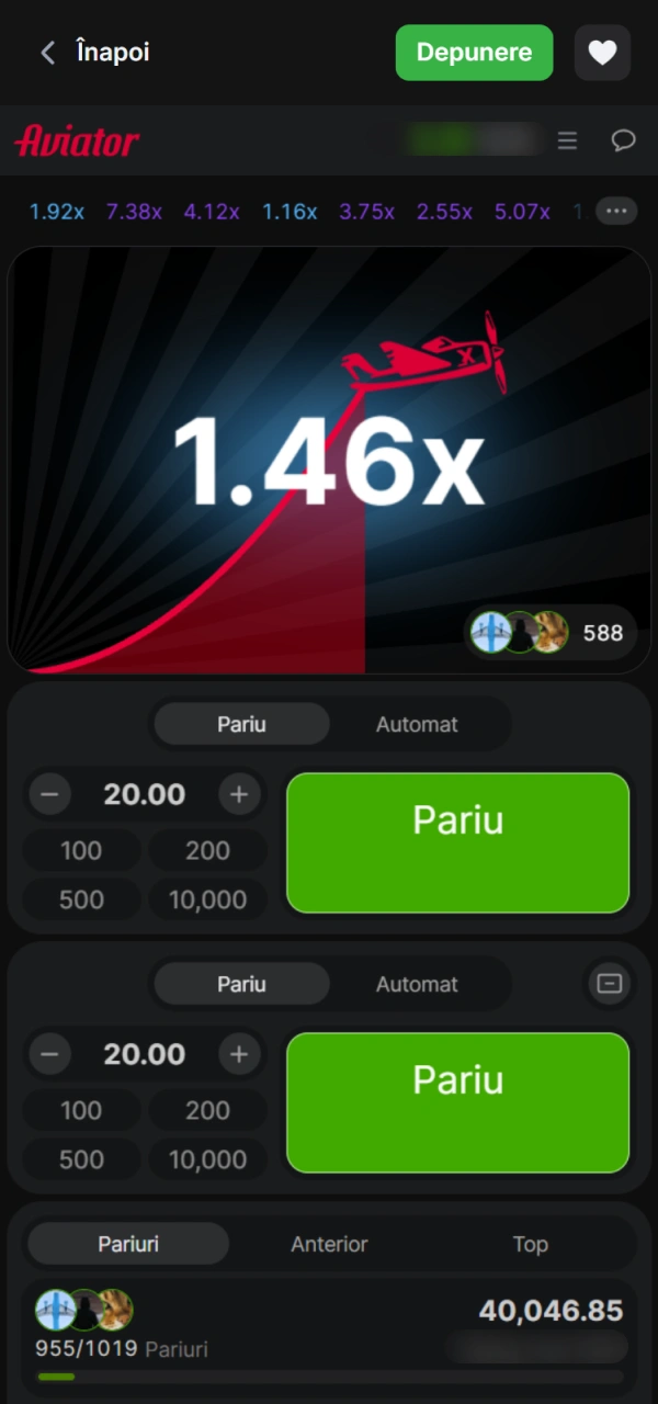 Gestionează mizele pentru Aviator la 1win și încasează profitul strategic.