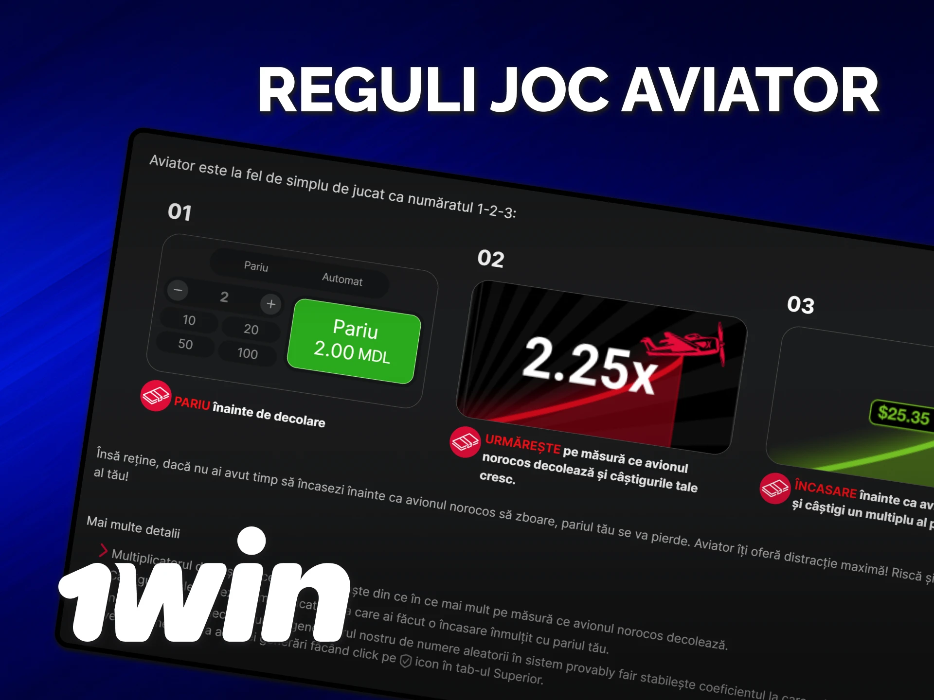 Învață regulile esențiale pentru jocul Aviator înainte să pariezi la 1win.