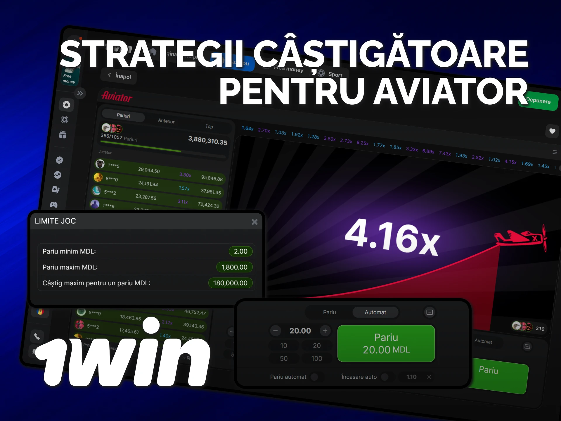 Aplică strategii de succes pentru Aviator și mărește-ți șansele la 1win.
