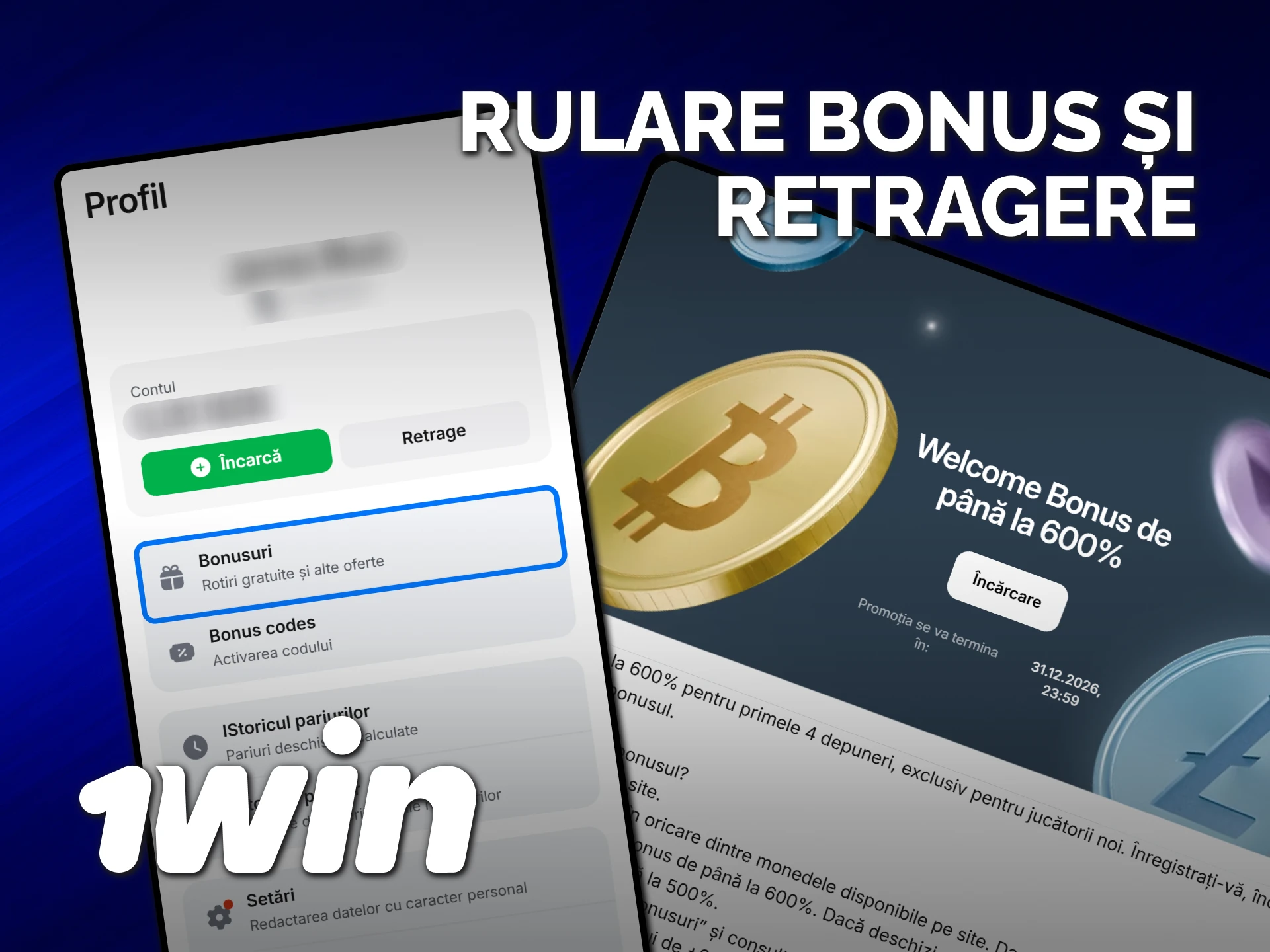 Îndeplinește condițiile de rulare bonus la 1win pentru a solicita o retragere.