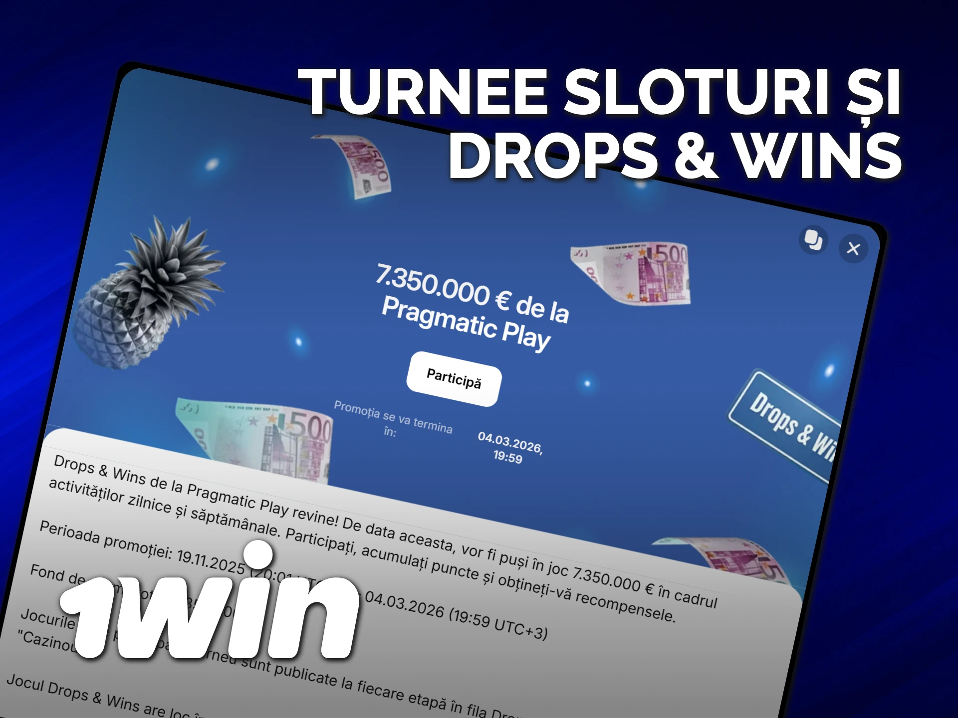 Participă la aceste bonusuri cazinou 1win prin turnee și premii zilnice.