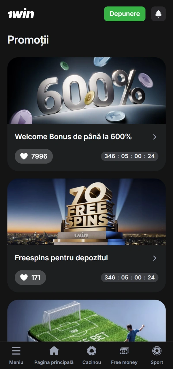 Obține un avantaj suplimentar cazino 1win activând bonusul de bun venit.