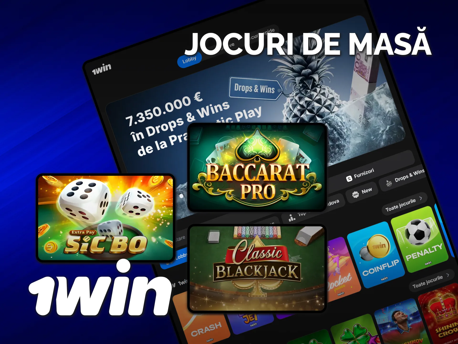 Alege jocuri de masă clasice oferite de platforma de cazino 1win.