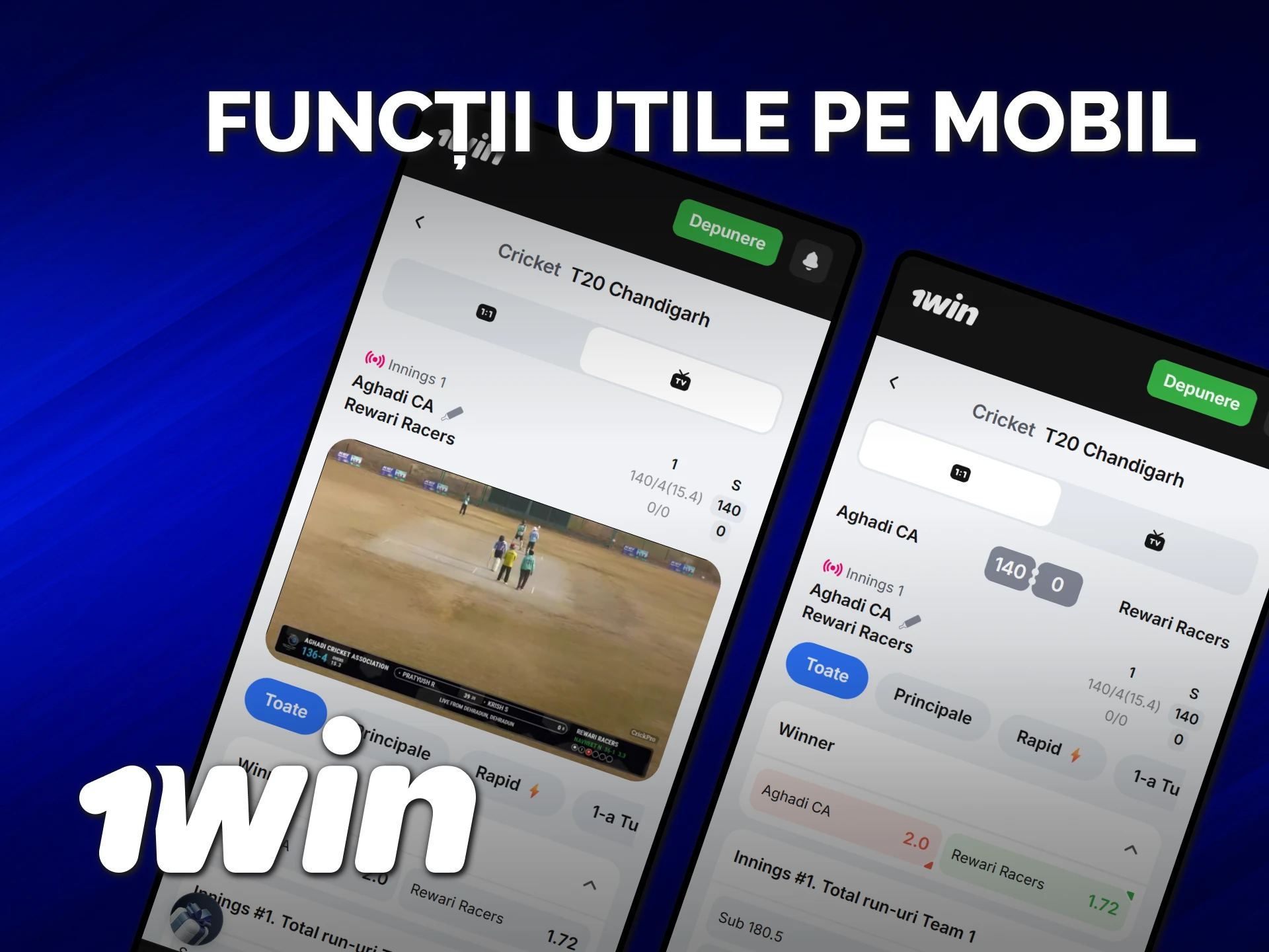 Explorează funcțiile mobile 1win pentru a paria pe crichet mai eficient.