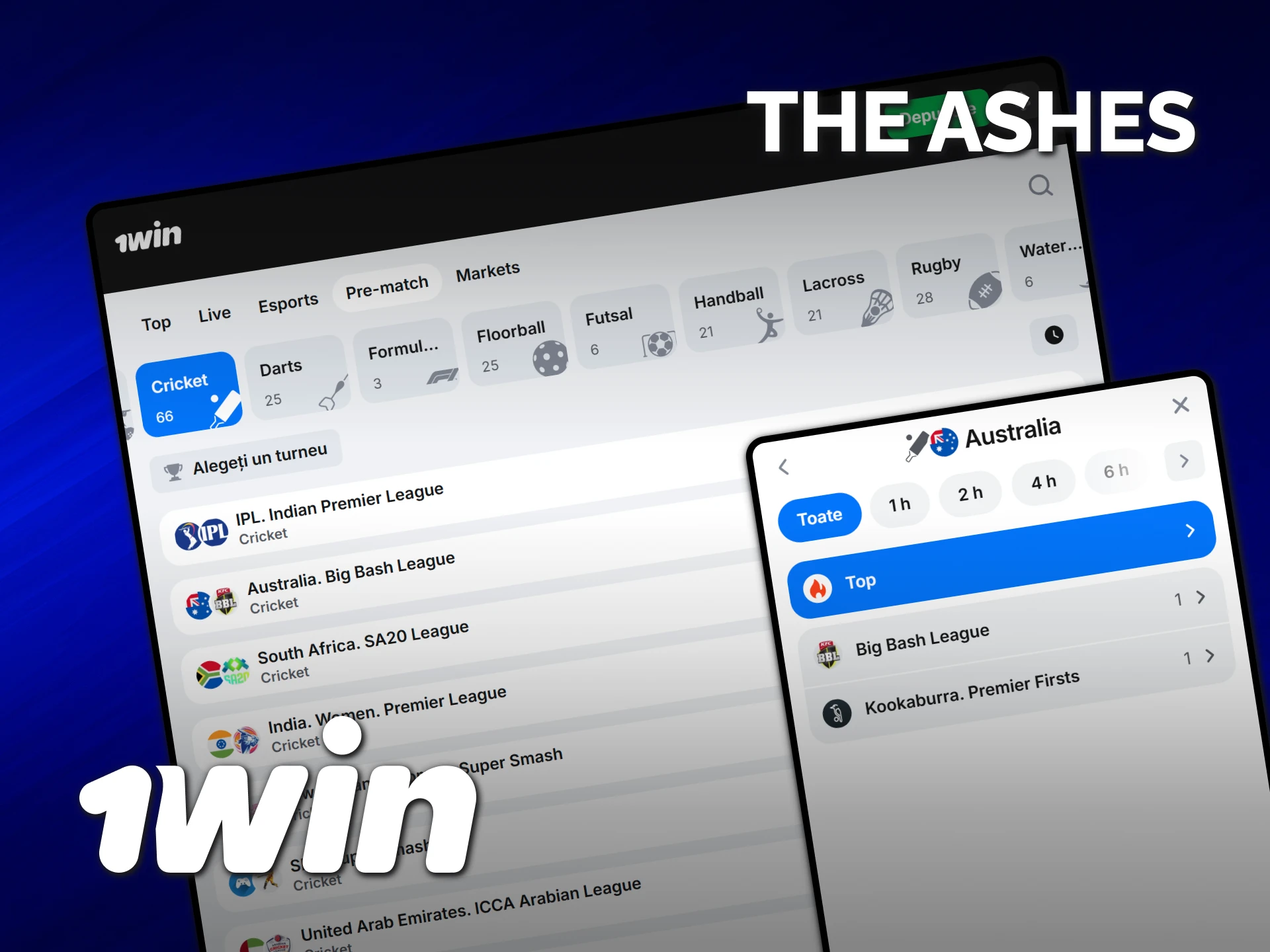 Pariază pe crichet în turneul The Ashes cu oferta 1win Moldova.