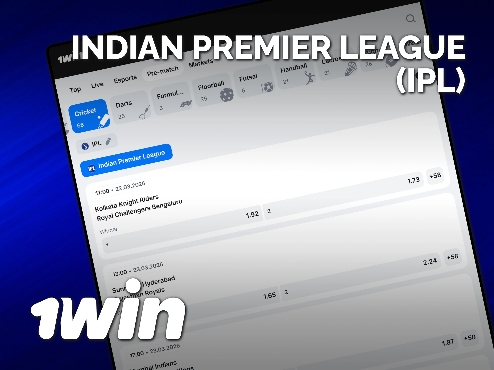 Mizează pe meciurile IPL și bucură-te de pariuri la crichet 1win.