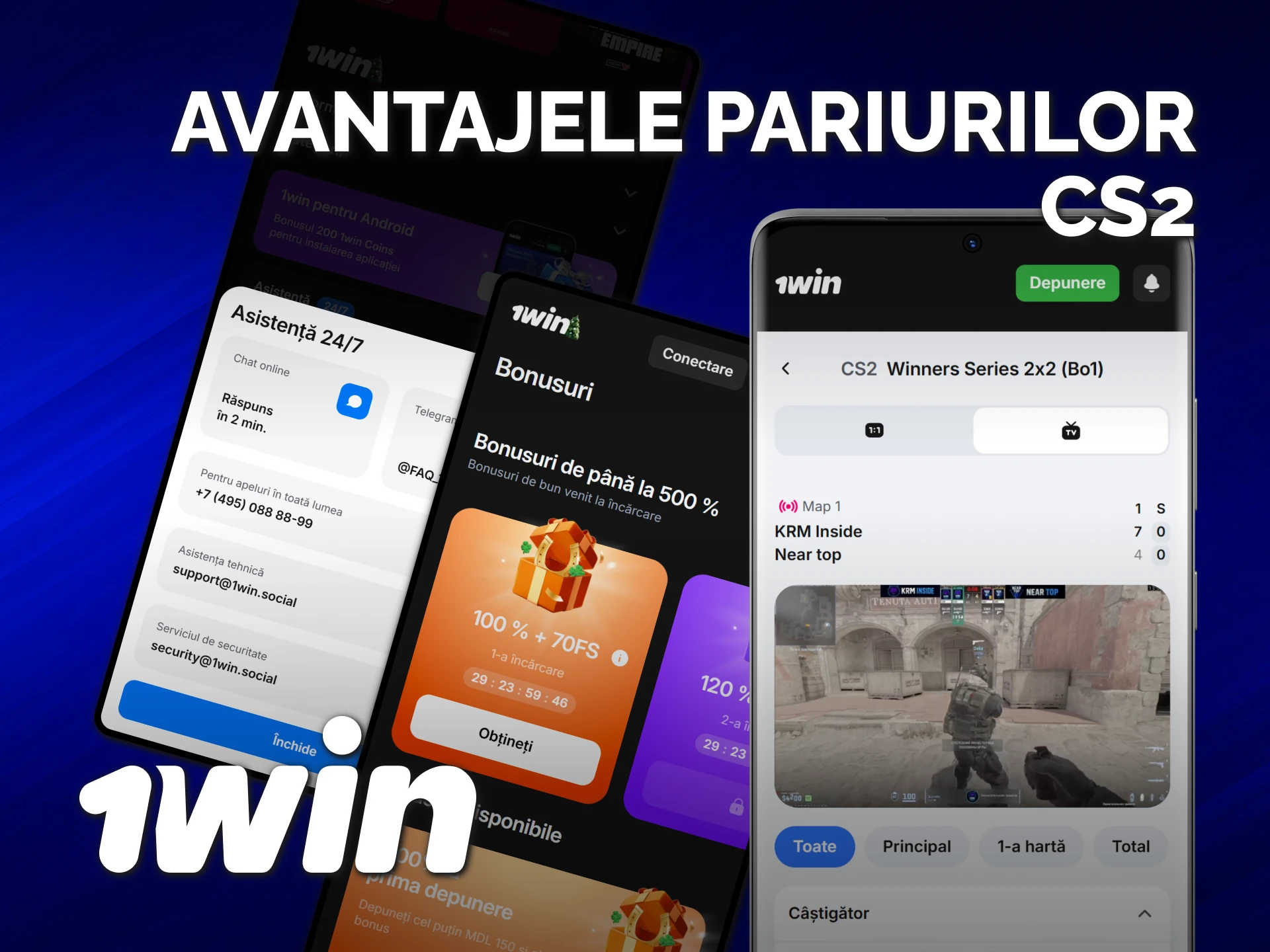 Descoperă beneficiile exclusive 1win Moldova pentru fanii de pariuri CS2 online.