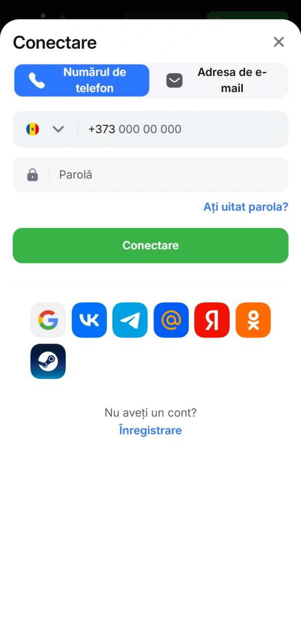 Accesează contul personal 1win pentru a iniția o depunere de fonduri.
