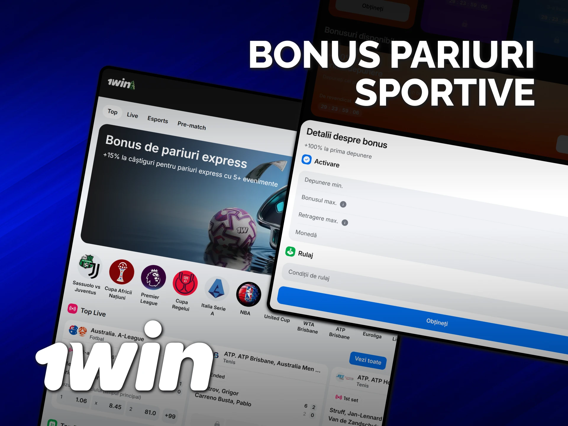 Obține un bonus de bun venit pariuri sportive la 1win online.