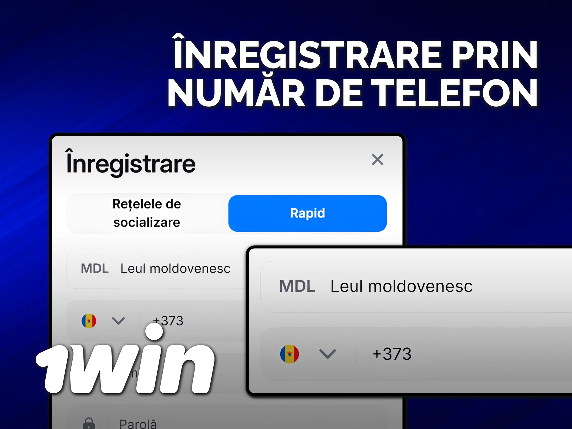 Utilizează opțiunea de înregistrare prin număr de telefon la 1win Official.