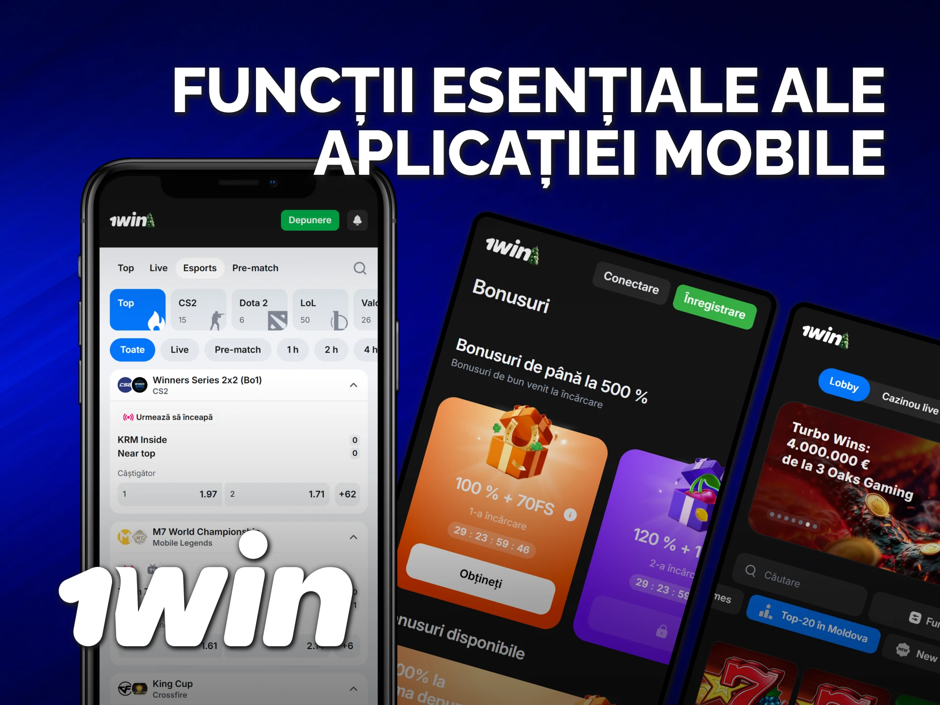 Testați aceste funcții esențiale ale aplicației mobile iOS 1win.