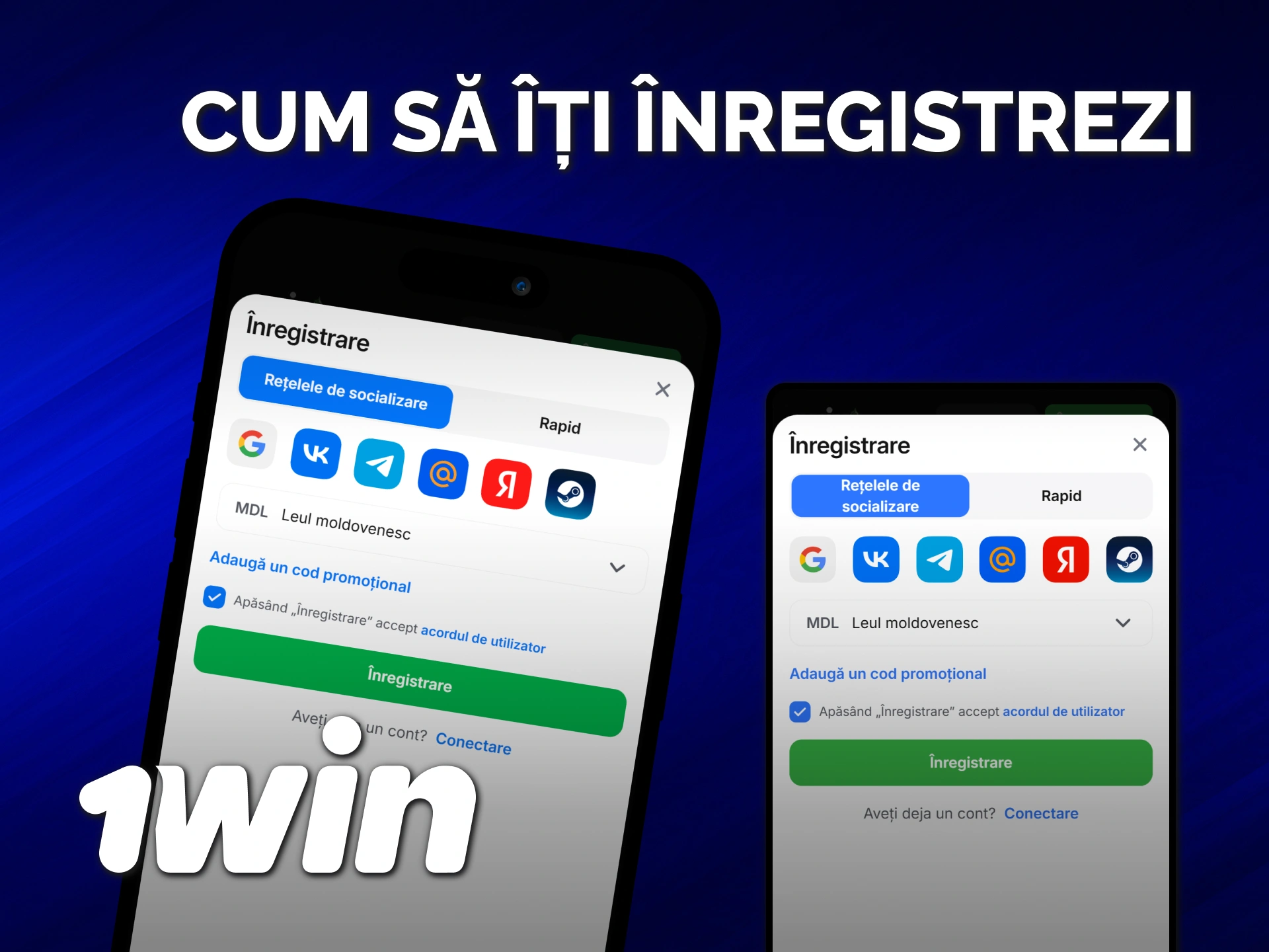 Descoperiți cum să vă înregistrați în aplicația iOS 1win.