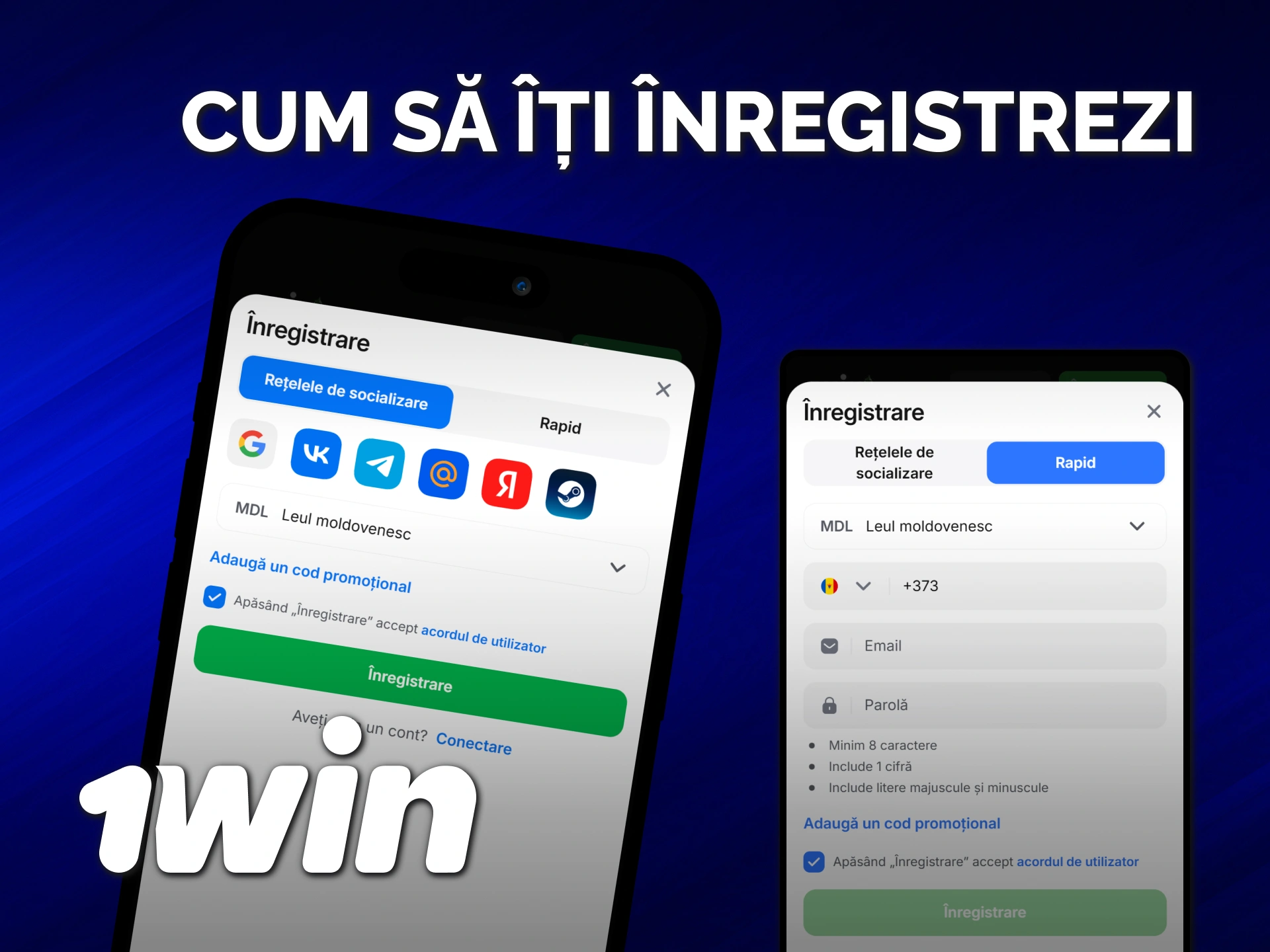 Descoperiți cum să vă înregistrați în aplicația iOS 1win.