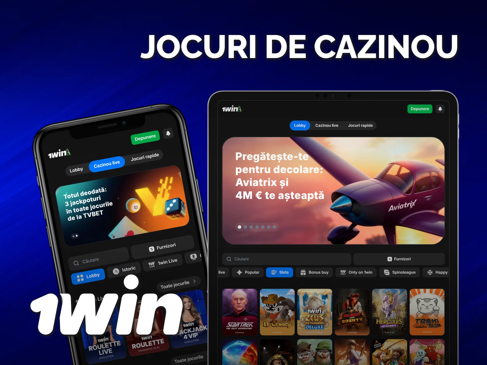 Încercați jocurile de cazino disponibile în aplicația iOS 1win Moldova.