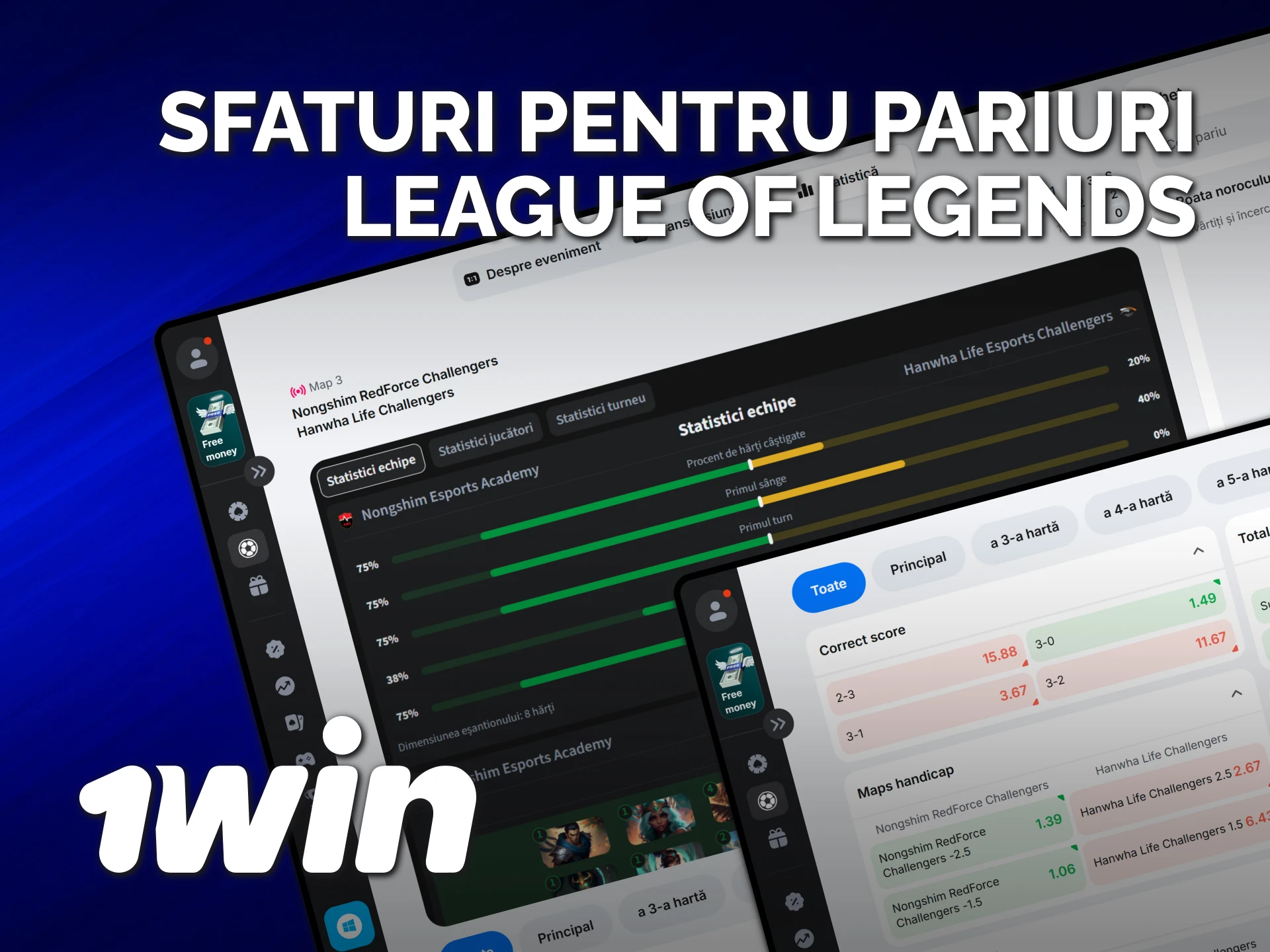 Utilizează strategii eficiente pentru pariuri League of Legends la 1win acum.
