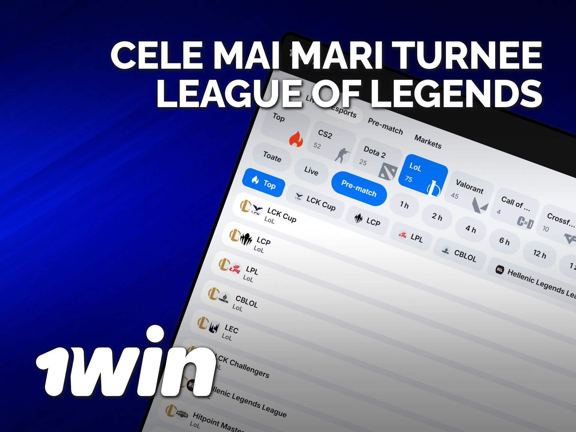 Mizează pe campionatele mondiale de League of Legends la 1win Moldova.