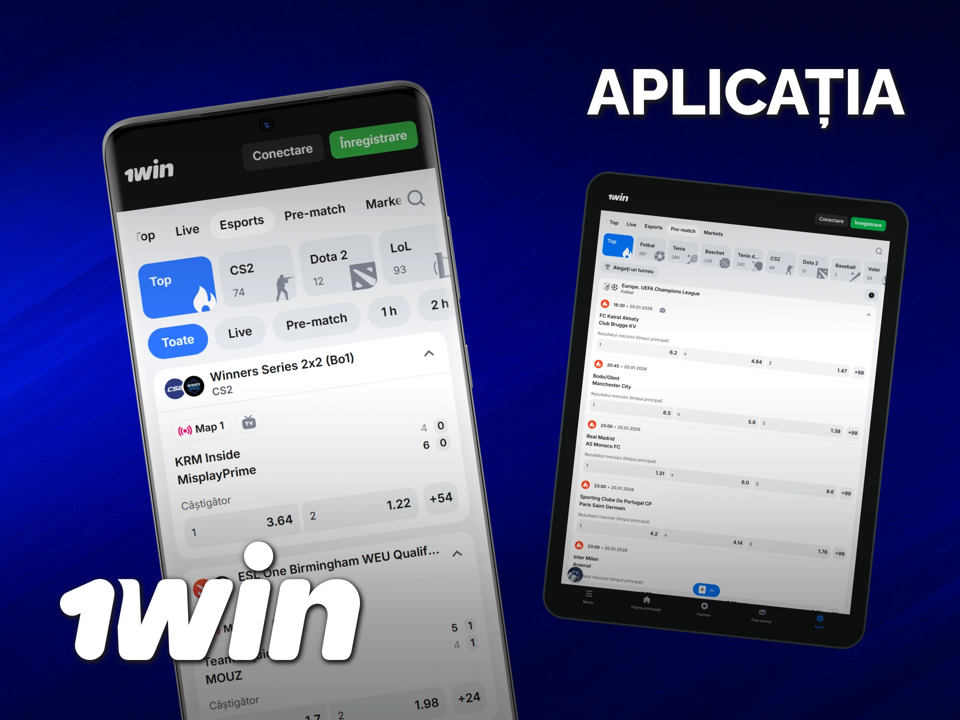 Descarcă aplicația 1win pe smartphone-ul tău și pariază oricând dorești.