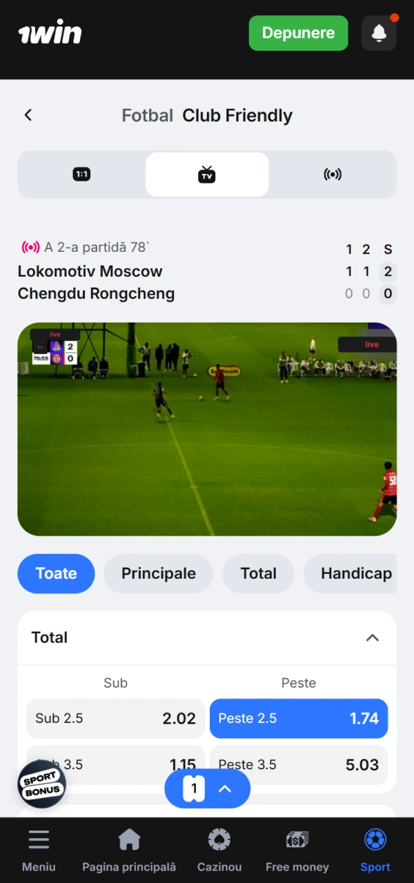 Monitorizați în siguranță rezultatul pariurilor sportive la 1win.