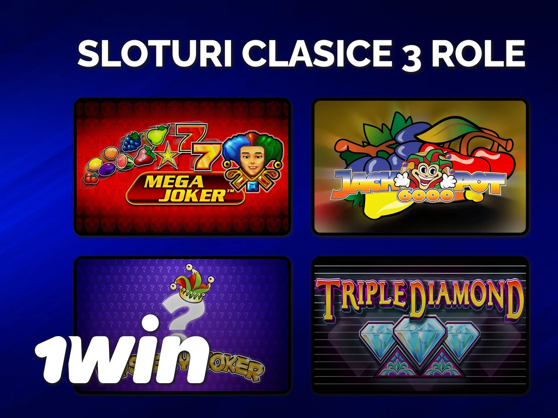 Încearcă sloturi clasice cu trei role pentru o experiență tradițională 1win.