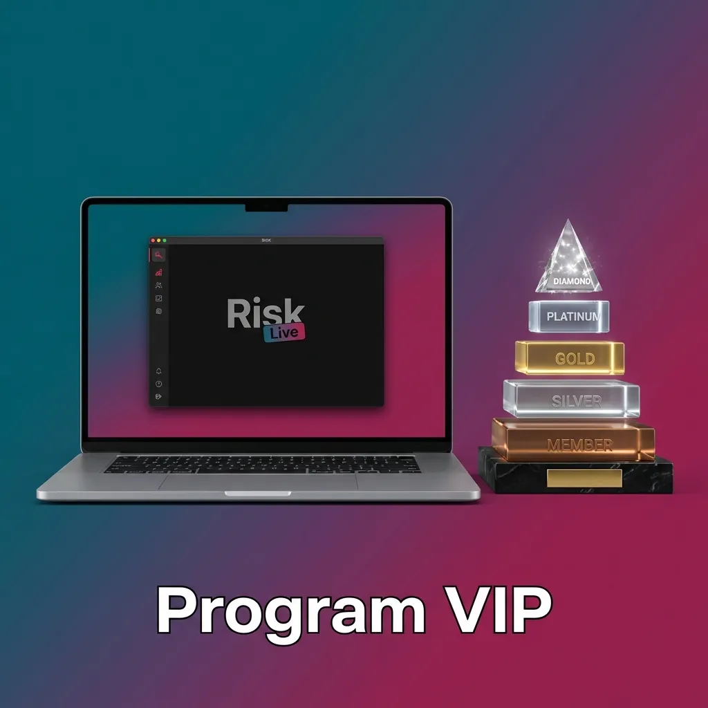 VIP loyalty program with 8 tiers from Bronze to Elite, showing progression levels and exclusive benefits for players