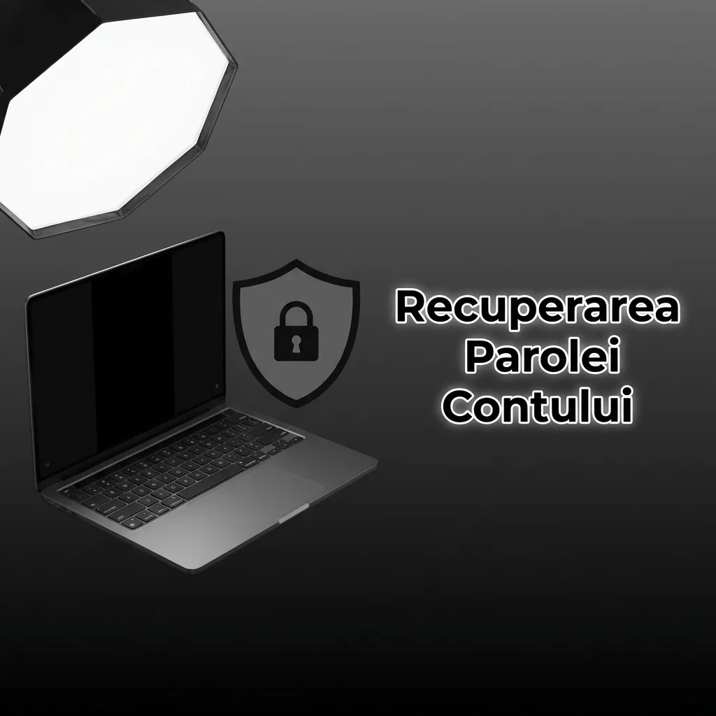 Pagină de recuperare parolă cu câmpuri pentru email/telefon și buton de trimitere cod de verificare