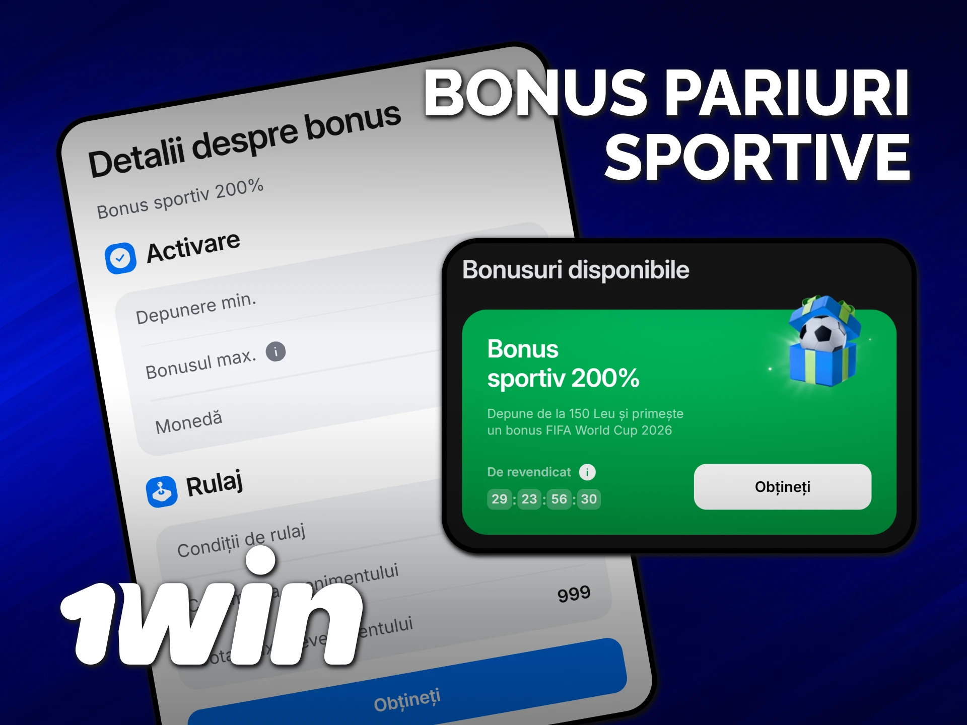 Profită de un bonus generos pentru pariuri sportive la 1win.