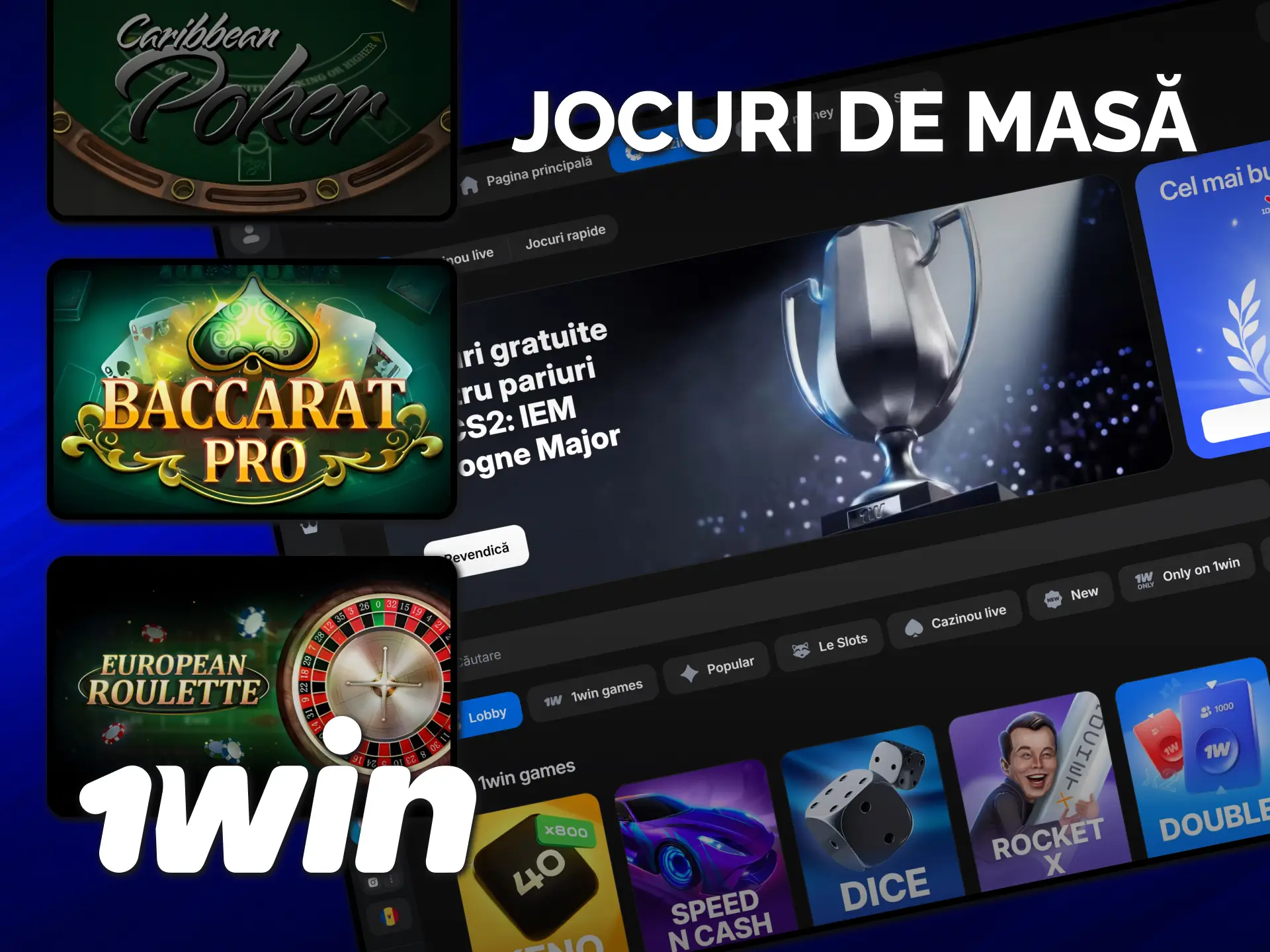 Demonstrează-ți abilitățile în jocuri de masă de top la cazinoul 1win.